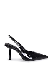 Linzi Black Fling Slingback Court Style Heel Shoes - Image 2 of 4