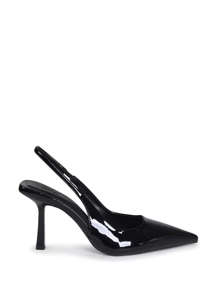 Linzi Black Fling Slingback Court Style Heel Shoes - Image 2 of 4