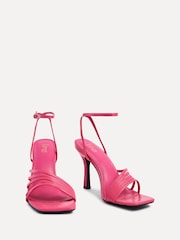 Linzi Pink Phoebe Open Toe Strappy Stiletto Heeled Sandals - Image 3 of 5
