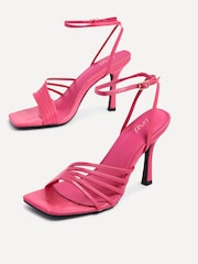 Linzi Pink Phoebe Open Toe Strappy Stiletto Heeled Sandals - Image 4 of 5