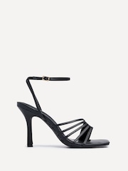 Linzi Black Phoebe Open Toe Strappy Stiletto Heeled Sandals - Image 3 of 6