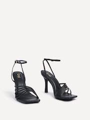 Linzi Black Phoebe Open Toe Strappy Stiletto Heeled Sandals - Image 4 of 6