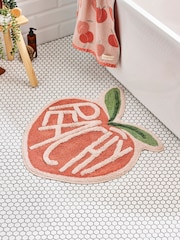 Pink Peach 100% Cotton Bath Mat - Image 1 of 3