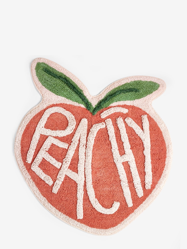 Pink Peach 100% Cotton Bath Mat - Image 3 of 3 Pink Peach 100% Cotton Bath Mat - Image 3 of 3