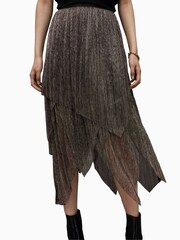 AllSaints Gold Veena Skirt - Image 6 of 8