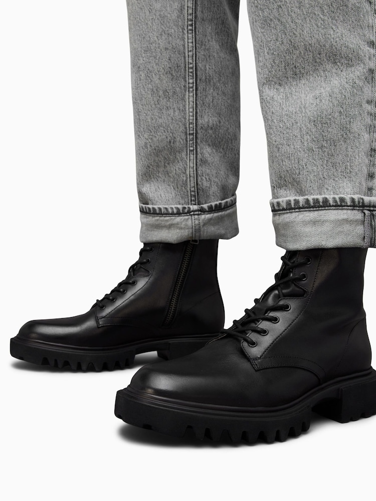 AllSaints Black Vaughan Boots - Image 1 of 6