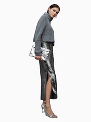 AllSaints Grey Opal Sparkle Skirt - Image 3 of 9