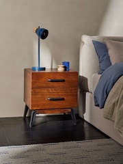 MADE.COM Natural Lucien Mango Wood Bedside Table - Image 1 of 3