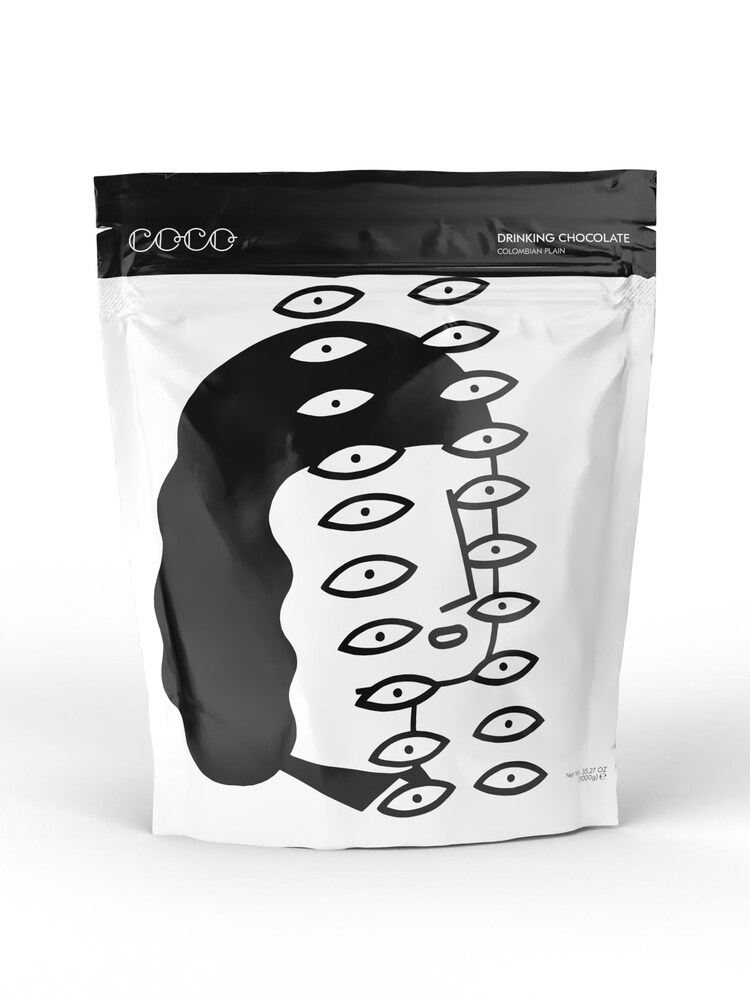 COCO Chocolatier Colombian Plain Vegan Dark Drinking Chocolate 1KG - Image 1 of 2
