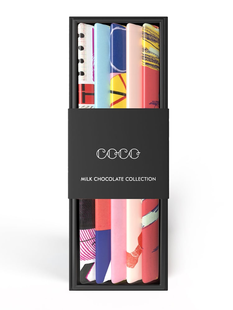COCO Chocolatier Milk Chocolate 5 x 80g Bar Collection - Image 2 of 2