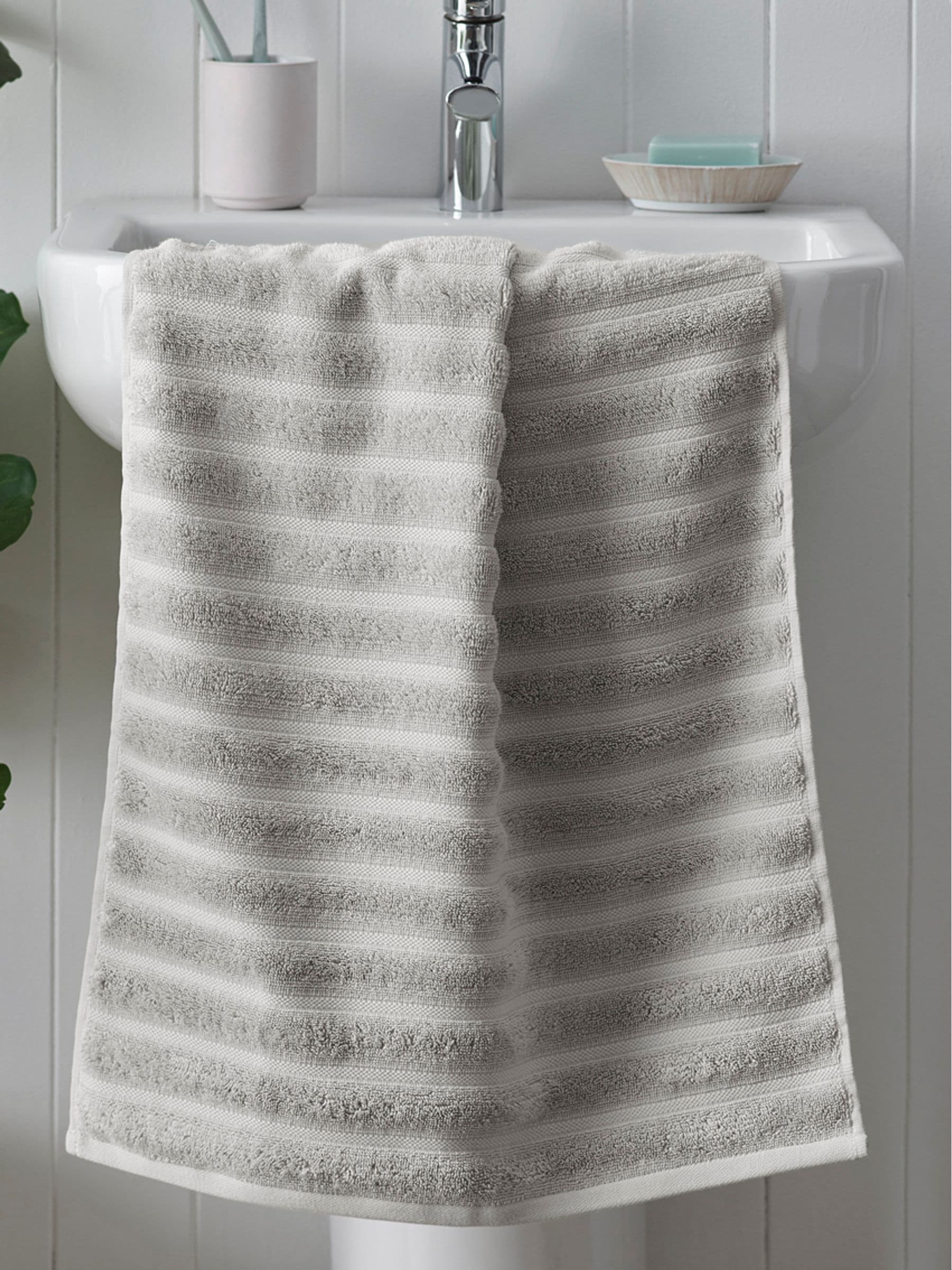 Buy Greige Ribbed Towel from Next USA