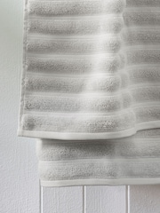 Greige Ribbed Towel with 100% Cotton - Image 5 of 6