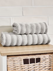 Greige Ribbed Towel with 100% Cotton - Image 6 of 6