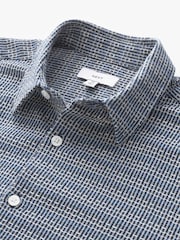 Blue Textured Short Sleeve Shirt - Image 6 of 7