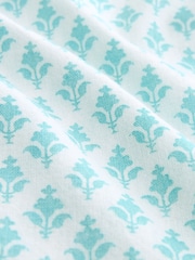 White Linen Blend Printed Roll Sleeve Shirt - Image 7 of 7