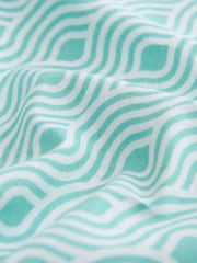 Green Linen Blend Printed Short Sleeve Shirt - Image 8 of 8