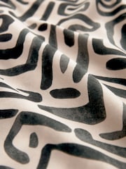 Black/Ecru Printed Short Sleeve Shirt With Cuban Collar - Image 6 of 6