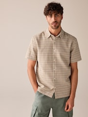 Green Textured Short Sleeve Shirt - Image 3 of 8