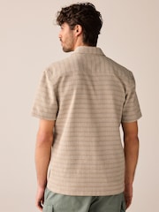 Green Textured Short Sleeve Shirt - Image 4 of 8