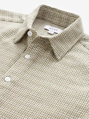 Green Textured Short Sleeve Shirt - Image 7 of 8