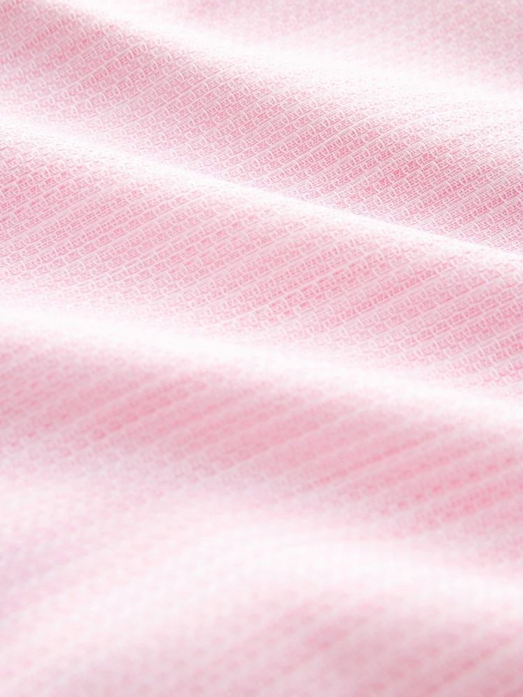 Pink Textured Trimmed Short Sleeve Shirt - Image 11 of 11 Pink Textured Trimmed Short Sleeve Shirt - Image 11 of 11