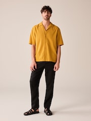 Yellow 100% Cotton Broderie Short Sleeve Shirt - Image 2 of 8