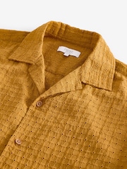 Yellow 100% Cotton Broderie Short Sleeve Shirt - Image 7 of 8