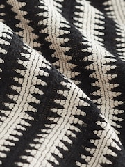 Black/Ecru Cream Stripe Crochet Short Sleeve Shirt - Image 6 of 7