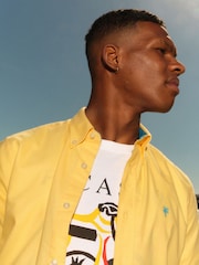 Yellow Oxford 100% Cotton Short Sleeve Shirt - Image 1 of 8
