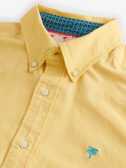 Yellow Oxford 100% Cotton Short Sleeve Shirt - Image 7 of 8