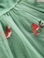 Vert - Robe Boden en tulle velours appliqué - Image 2 of 2
