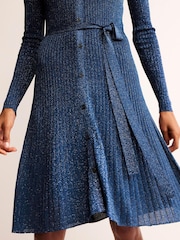 Boden Blue Faye Sparkle Knitted Dress - Image 5 of 6