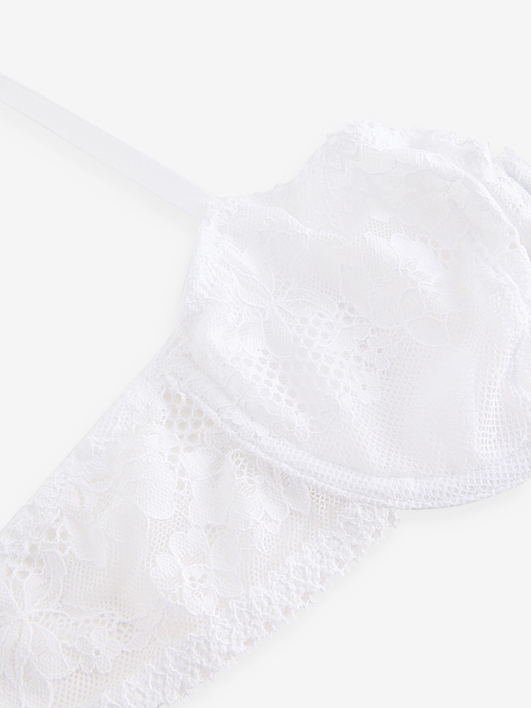White Non Pad Balcony Lace Bra - Image 7 of 7