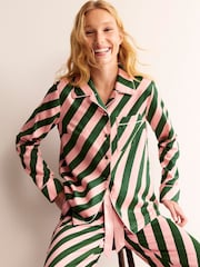 Boden Pink Cotton Sateen Pyjama Shirt - Image 2 of 5