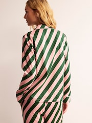 Boden Pink Cotton Sateen Pyjama Shirt - Image 3 of 5