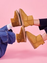 Glittery Sole Faux Suede Boots - Image 3 of 3