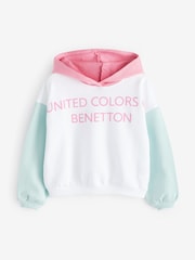 Benetton Girls Pink Sweater Hoodie - Image 1 of 4