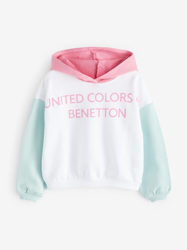 Benetton Girls Pink Sweater Hoodie - Image 1 of 4