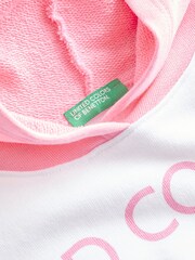 Benetton Girls Pink Sweater Hoodie - Image 3 of 4