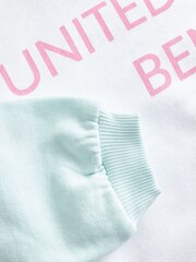 Benetton Girls Pink Sweater Hoodie - Image 4 of 4