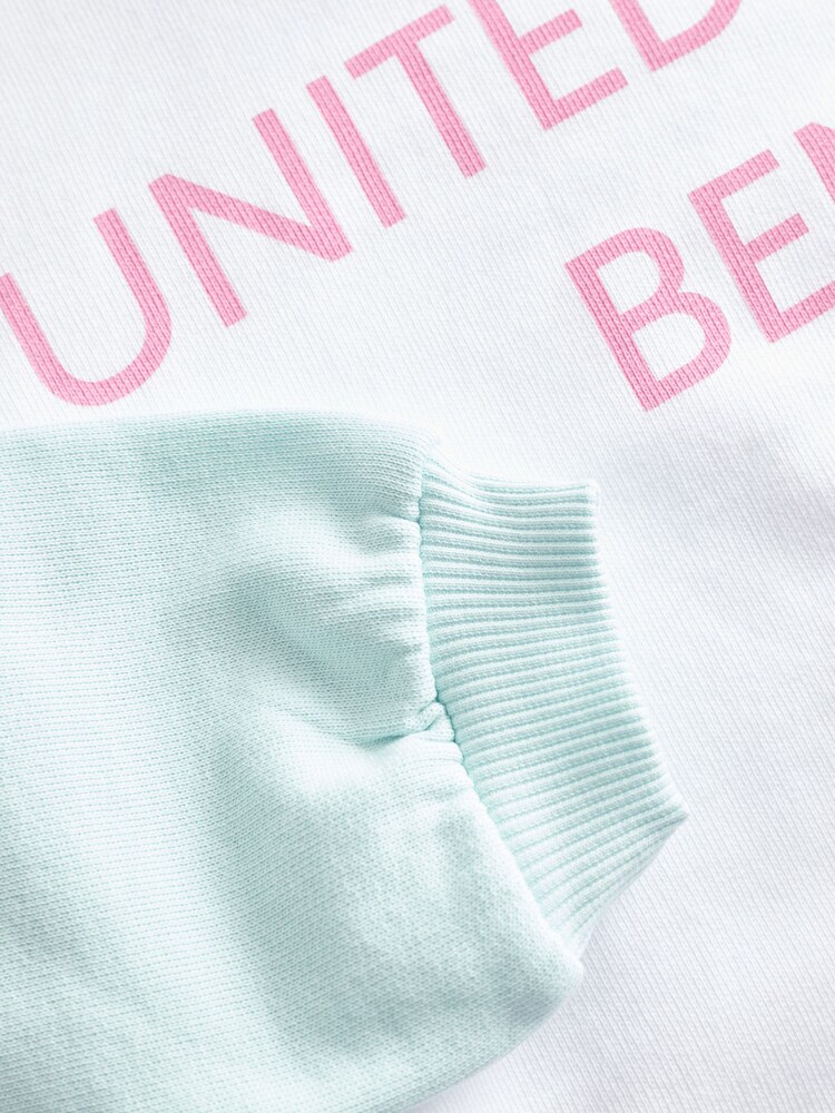 Benetton Girls Pink Sweater Hoodie - Image 4 of 4
