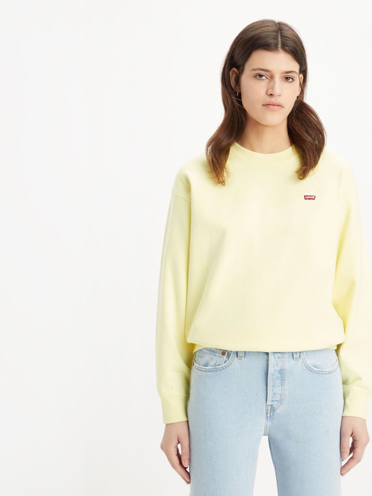 Levi's® Yellow 100% Cotton Standard Crew Sweatshirt - Image 1 of 6