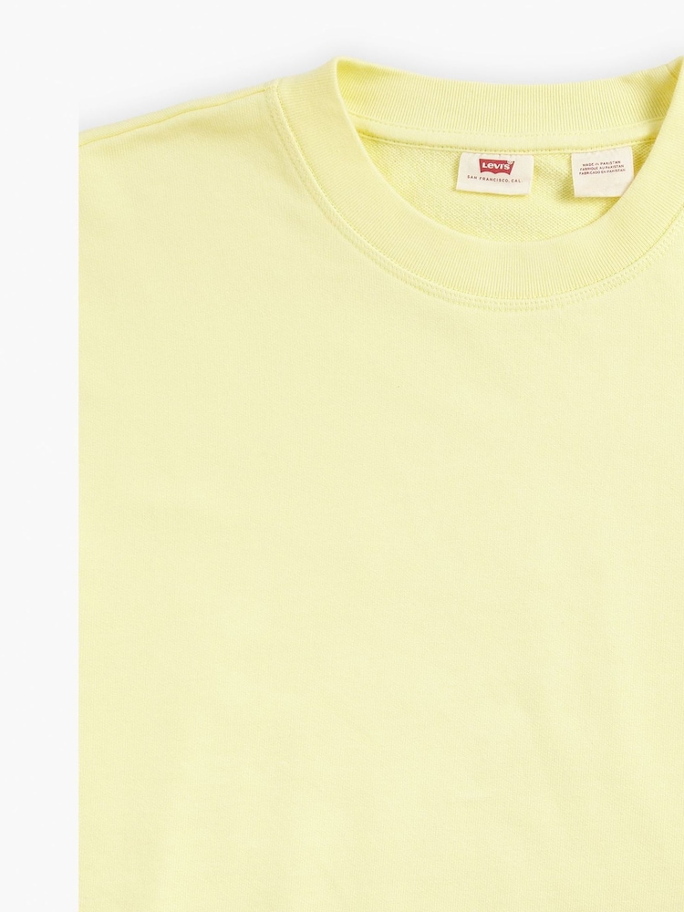 Levi's® Yellow 100% Cotton Standard Crew Sweatshirt - Image 6 of 6