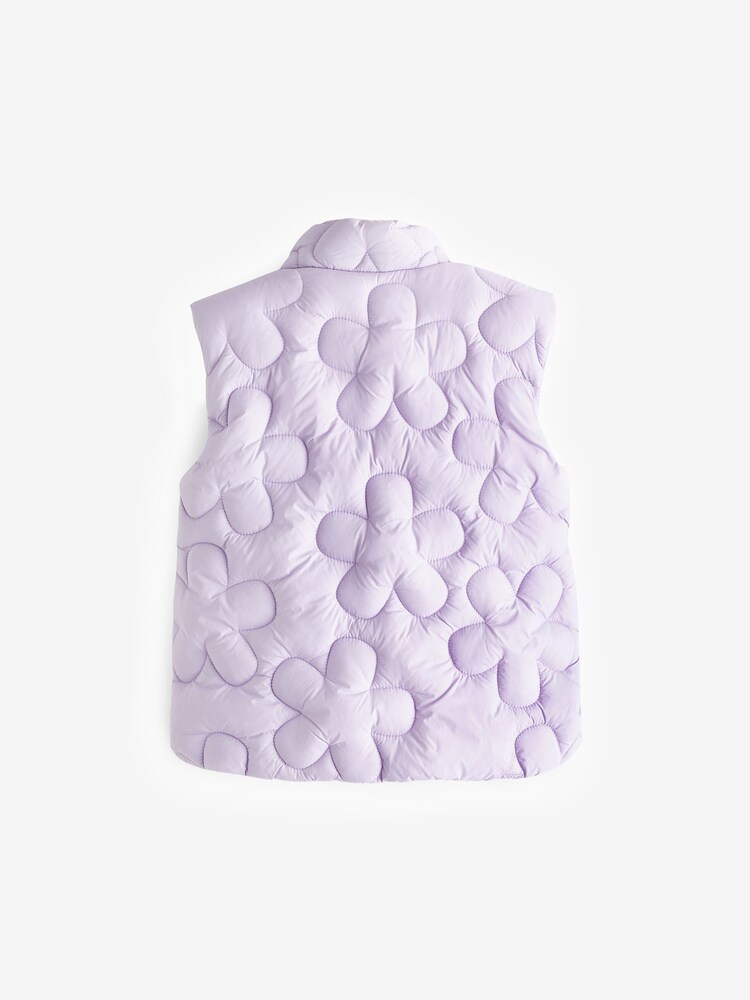 Benetton Girls Purple Gilet Jacket - Image 2 of 4