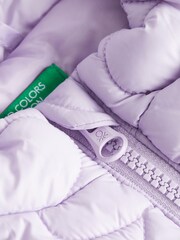 Benetton Girls Purple Gilet Jacket - Image 4 of 4