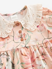 Pink - Kurzarmkleid aus 100 % Baumwolle mit Kragen (3 M.–7 J.) - Bild 7 von 7
