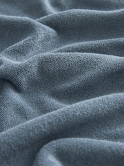 Blue Textured Towelling Short Sleeve Shirt - Image 8 of 8