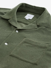 Green Textured Towelling Short Sleeve Shirt - Image 7 of 8