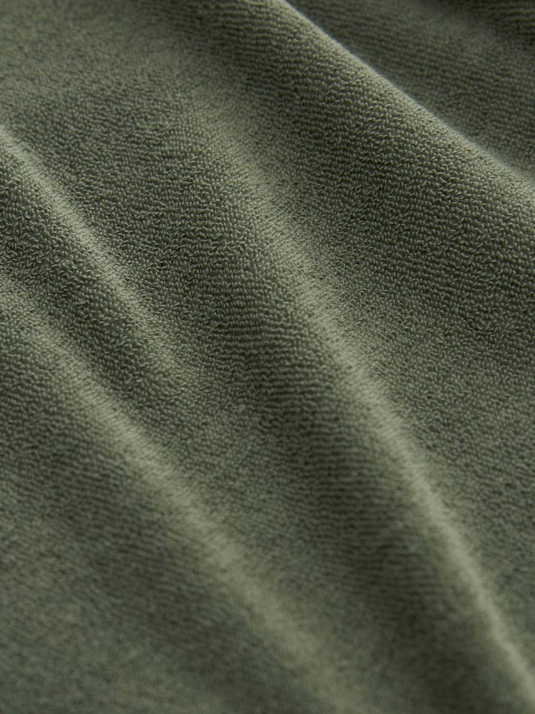 Green Textured Towelling Short Sleeve Shirt - Image 8 of 8