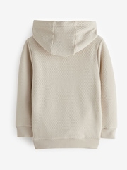Cream Textured Fabric Hoodie (3-16yrs) - Image 2 of 3